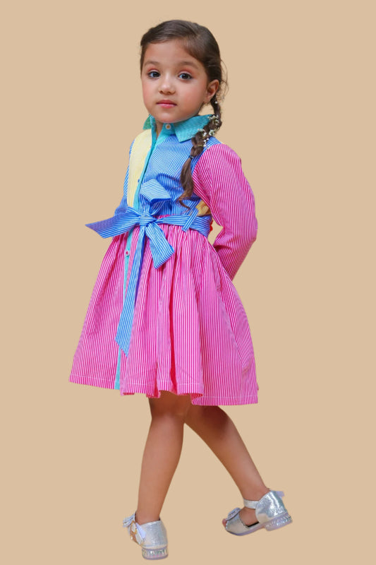 Stripe mix dress