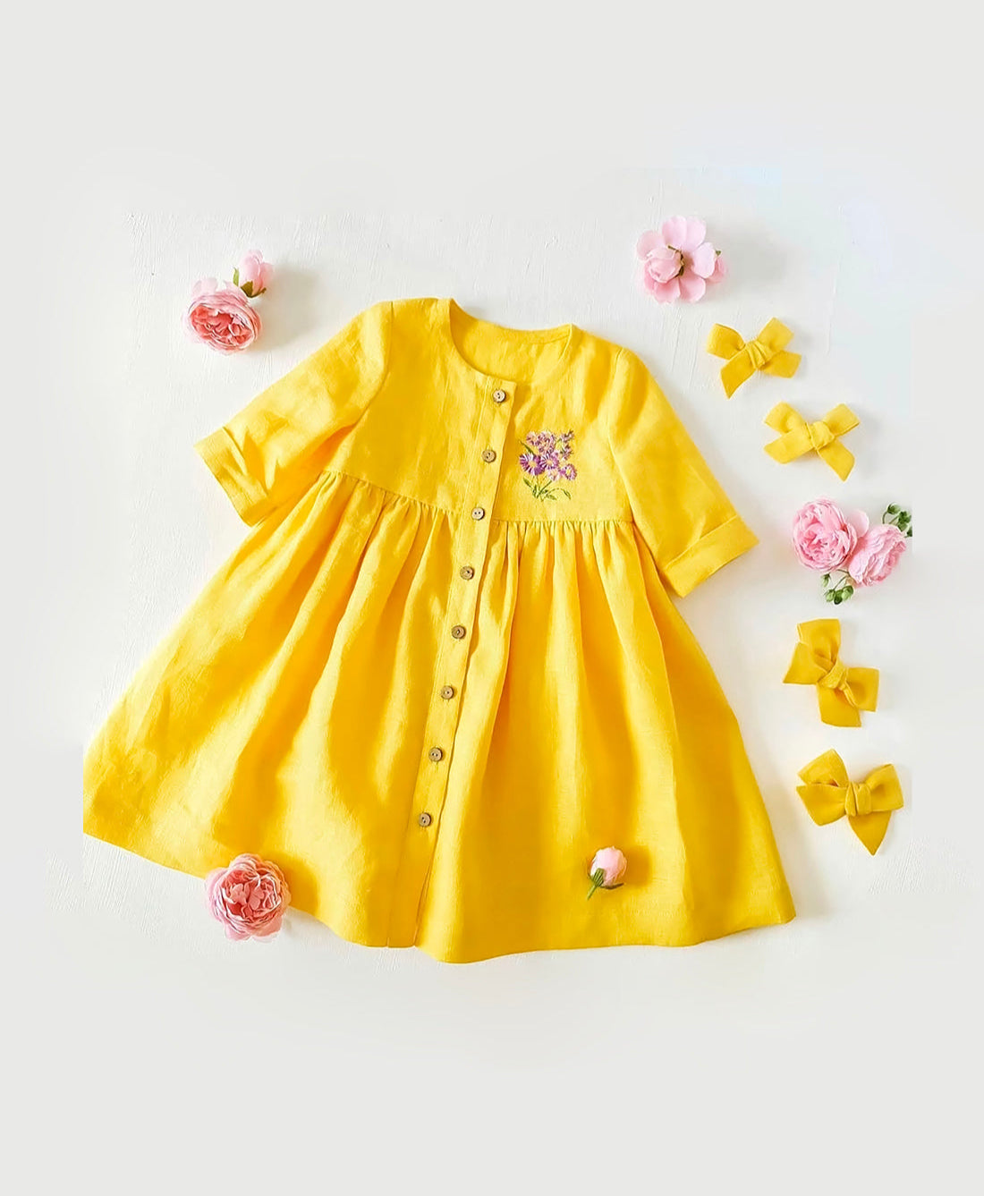 Yellow highlighter dress