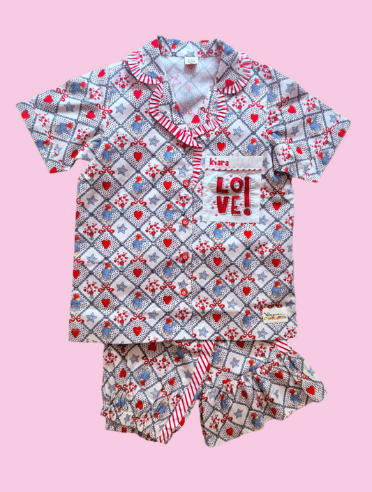 Checked paddington heart Pjs