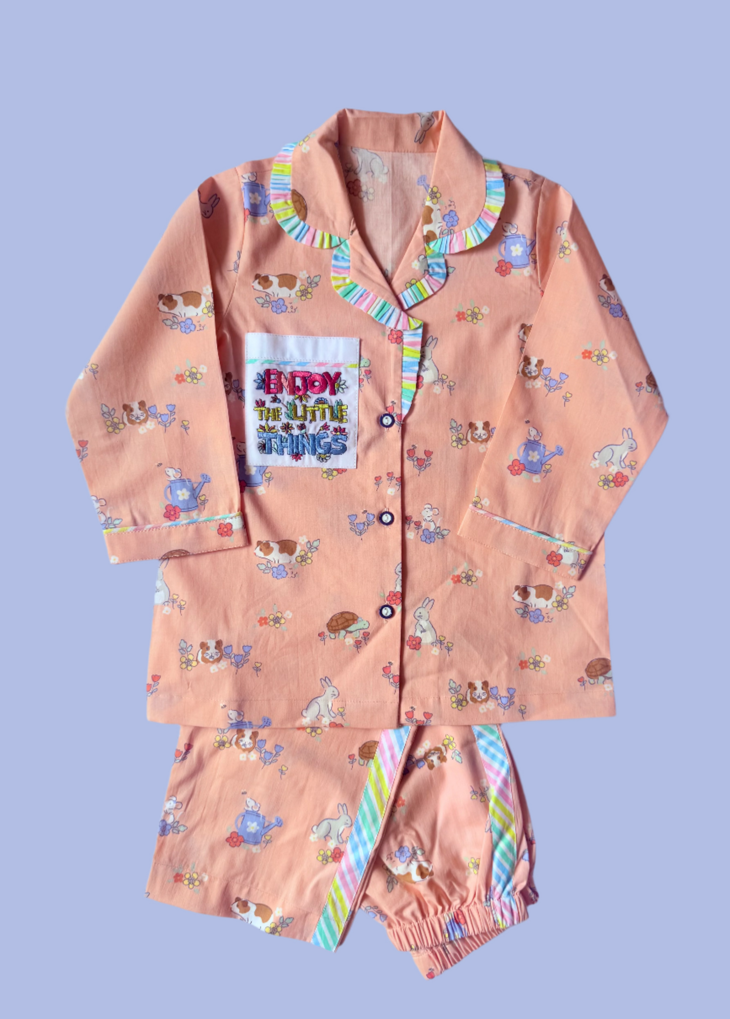 BUNNIES AND PEACHES PJS