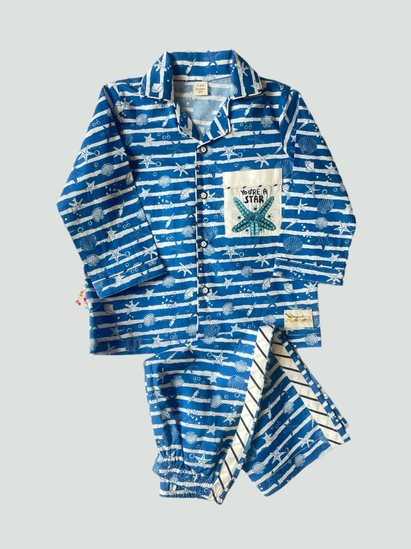 Striped starfish pjs