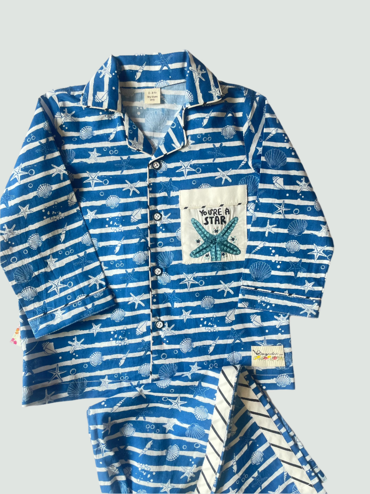 Striped starfish pjs