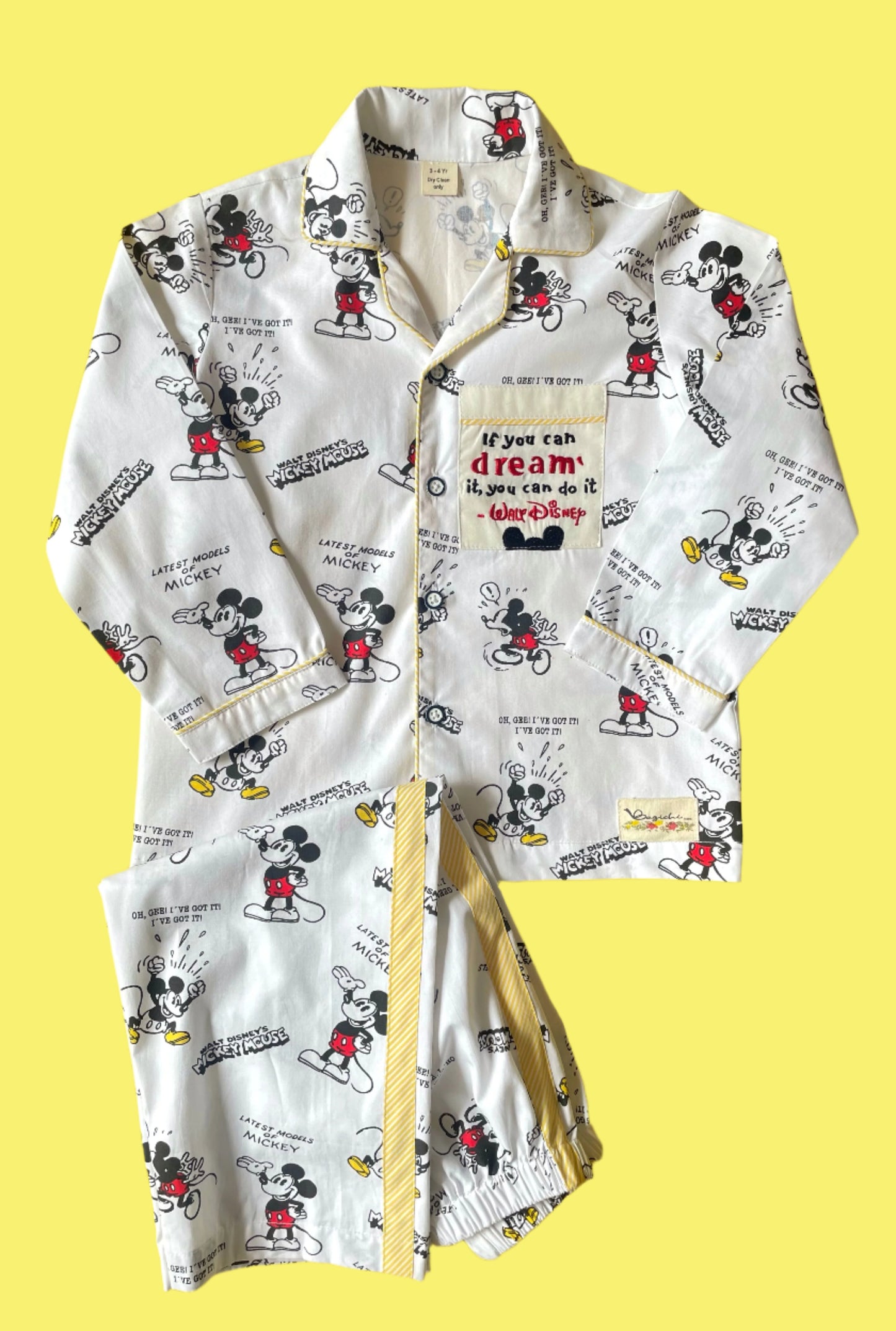 B&W Mickey pjs
