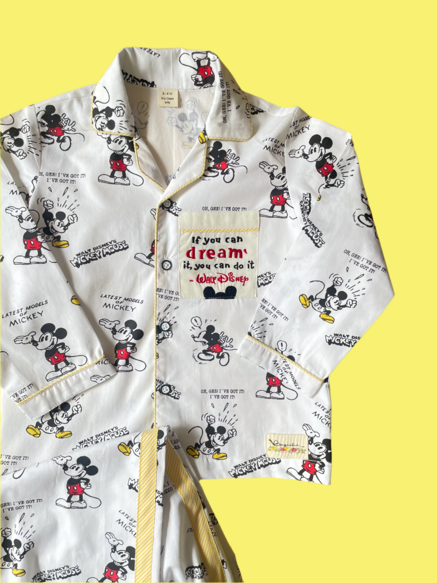 B&W Mickey pjs