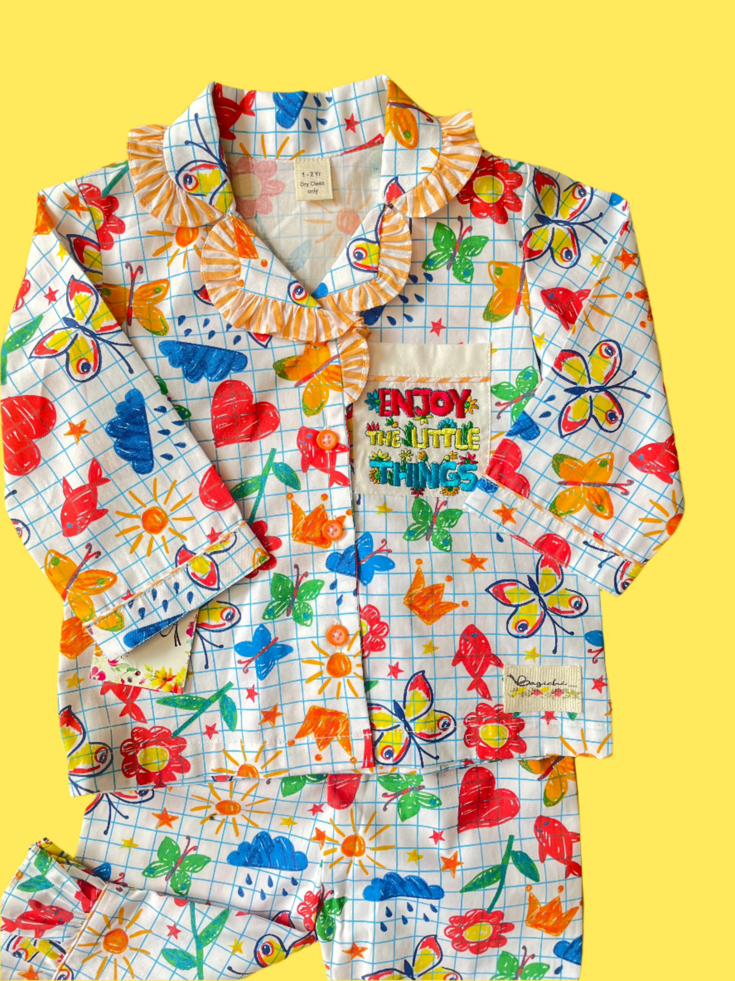 Checked butterfly pjs