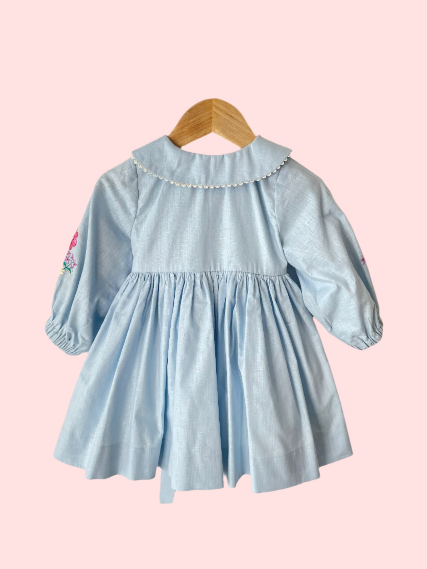 Blue bloom sleeves Dress