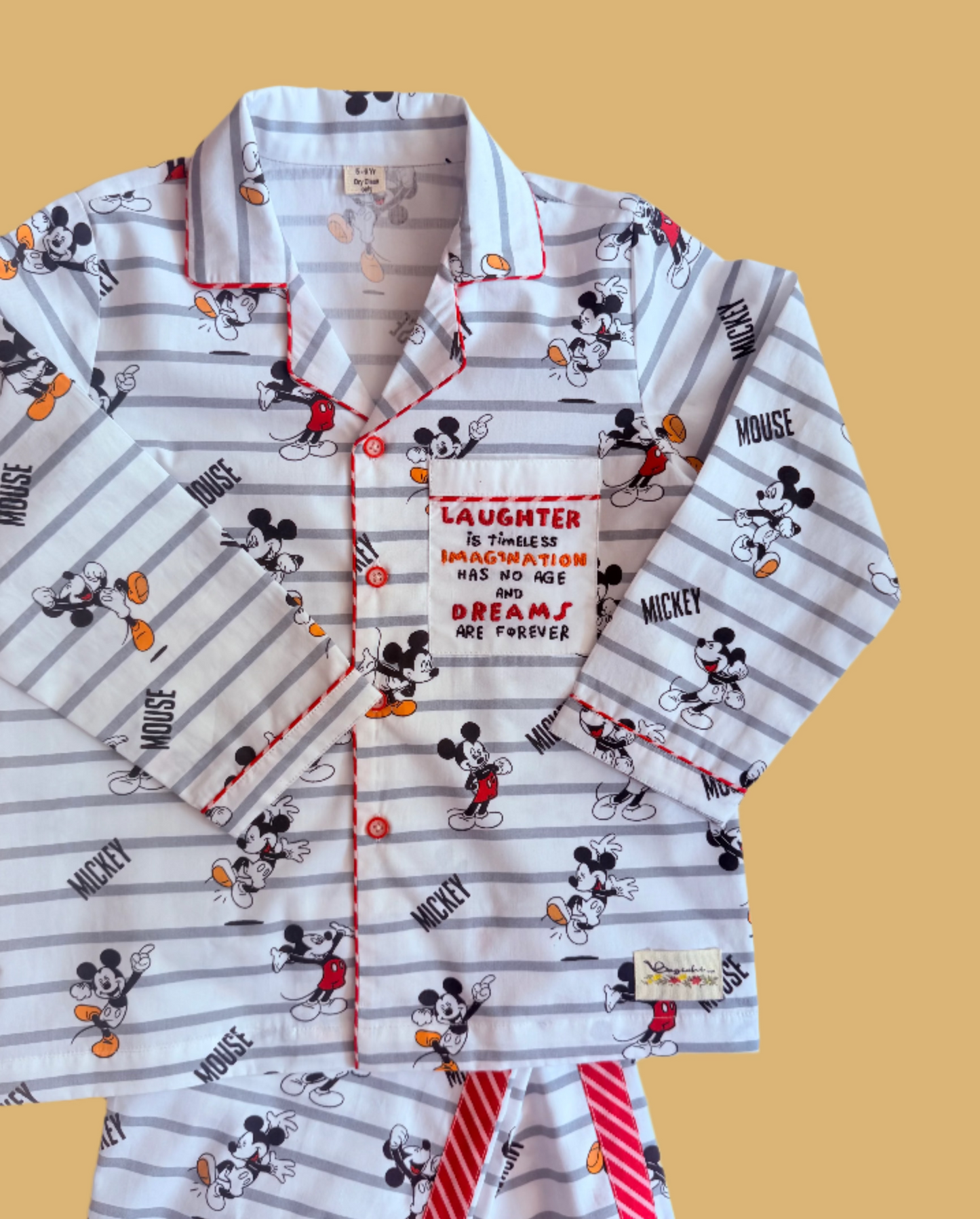 Striped mickey pjs