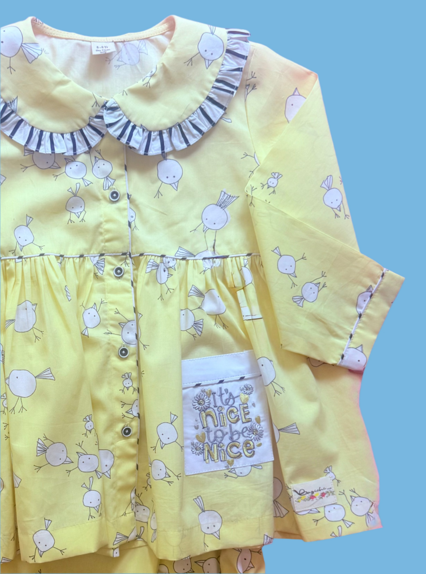Lemon summer birds pjs