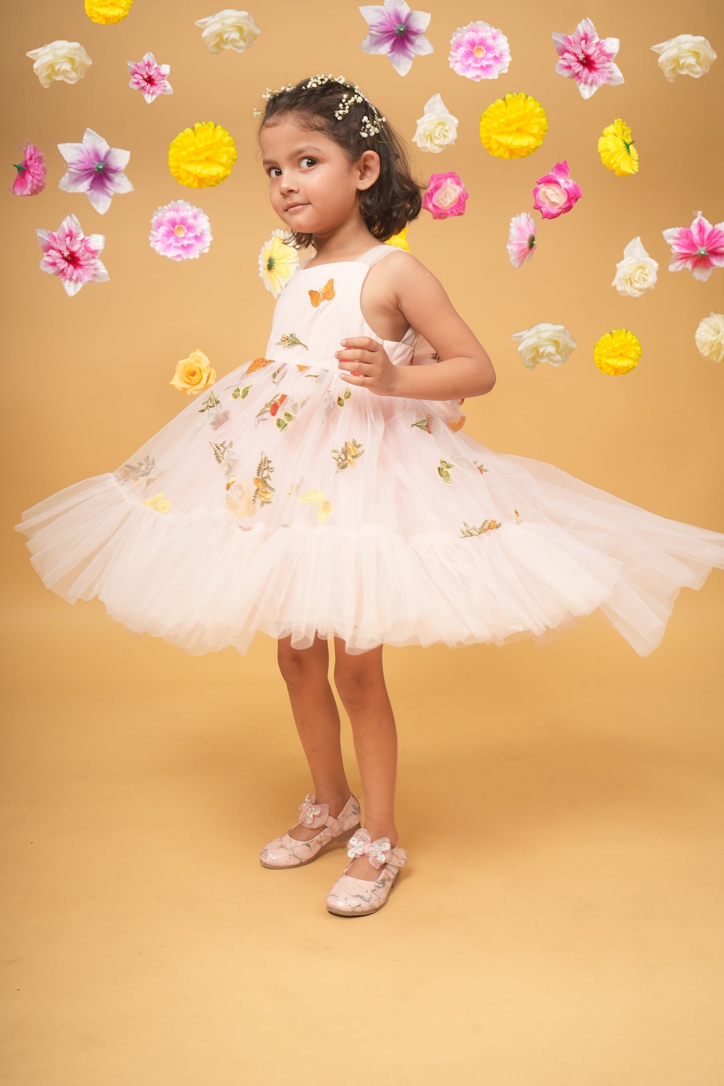 Peach frou frou tutu dress