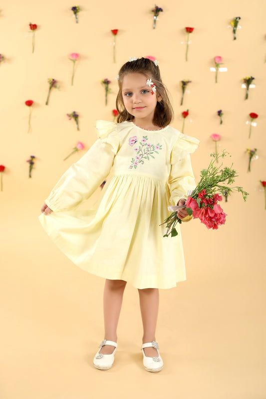 Lemon floral bunch dress