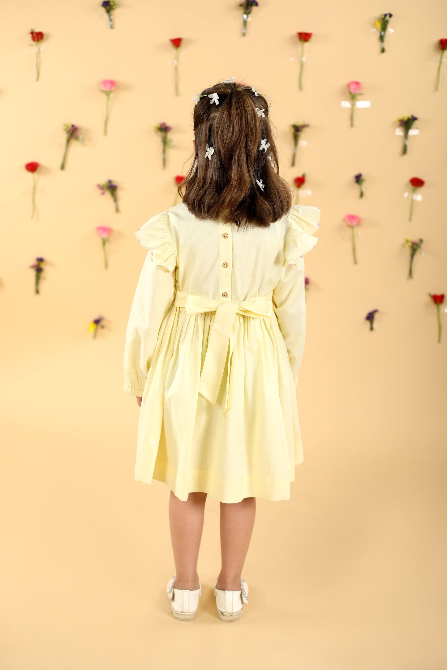 Lemon floral bunch dress