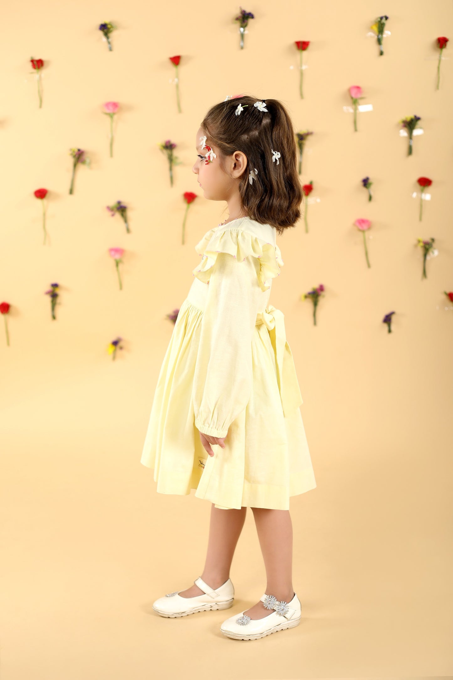 Lemon floral bunch dress