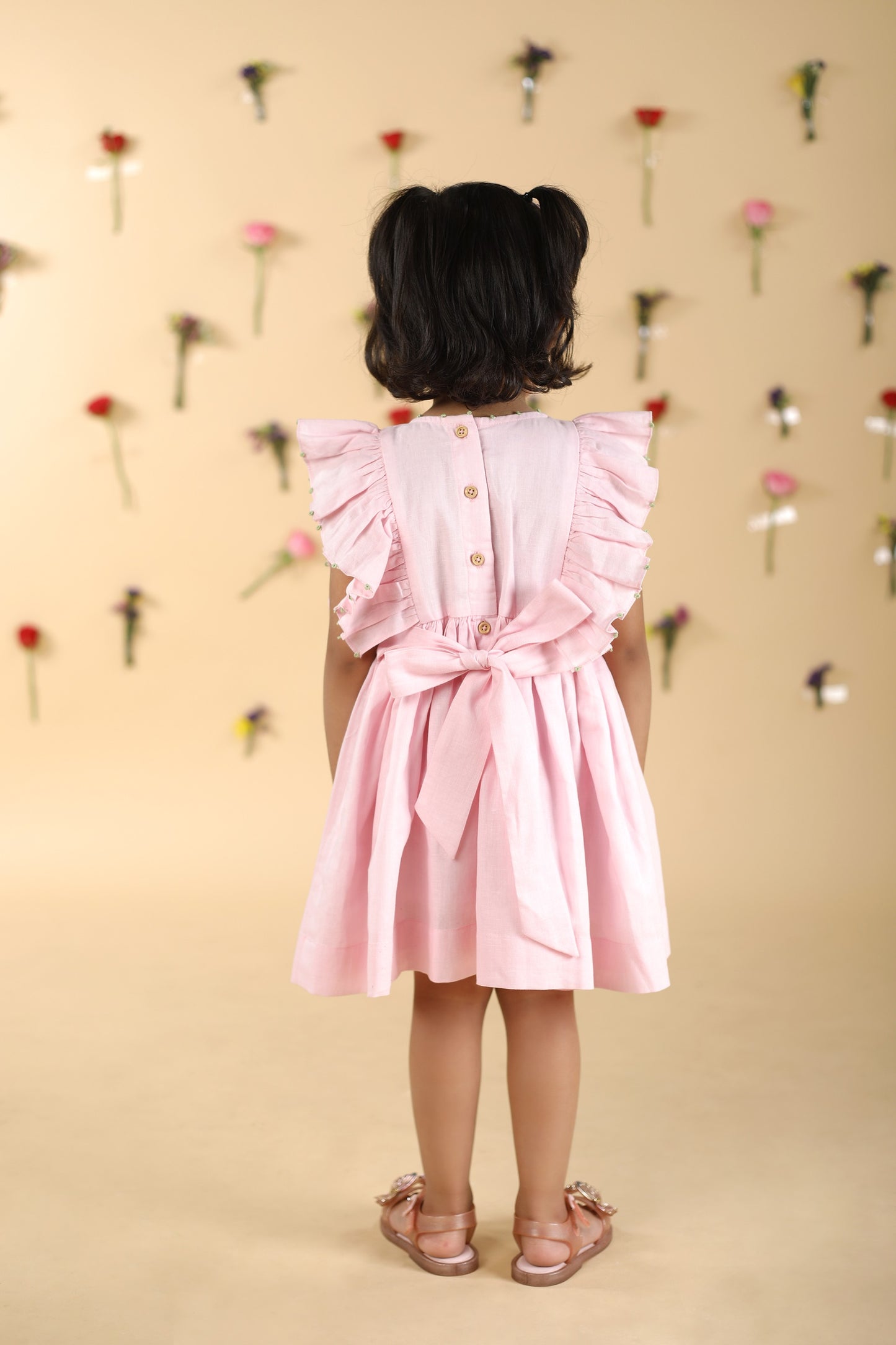 Pink Ruffled deer dress