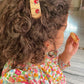 Hand embroidered hair clips for girls