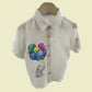 elephant with balloons Button up