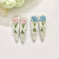 Hand embroidered hair clips for girls