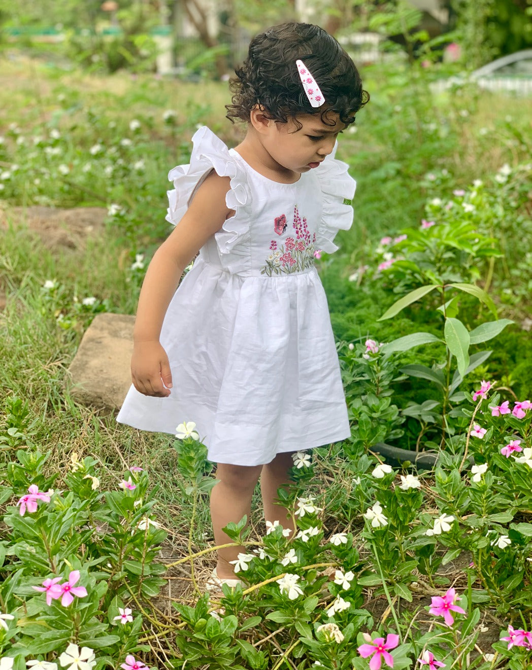 Flowers and butterflies dress