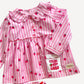 strawberry pink stripe pjs