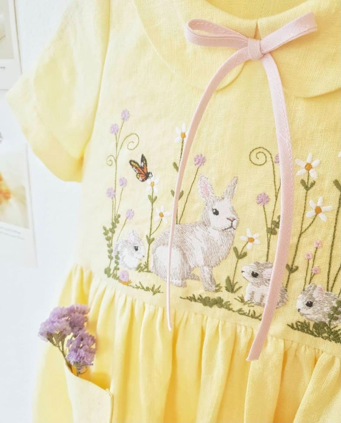 Lemon Bunnies in my garden dress