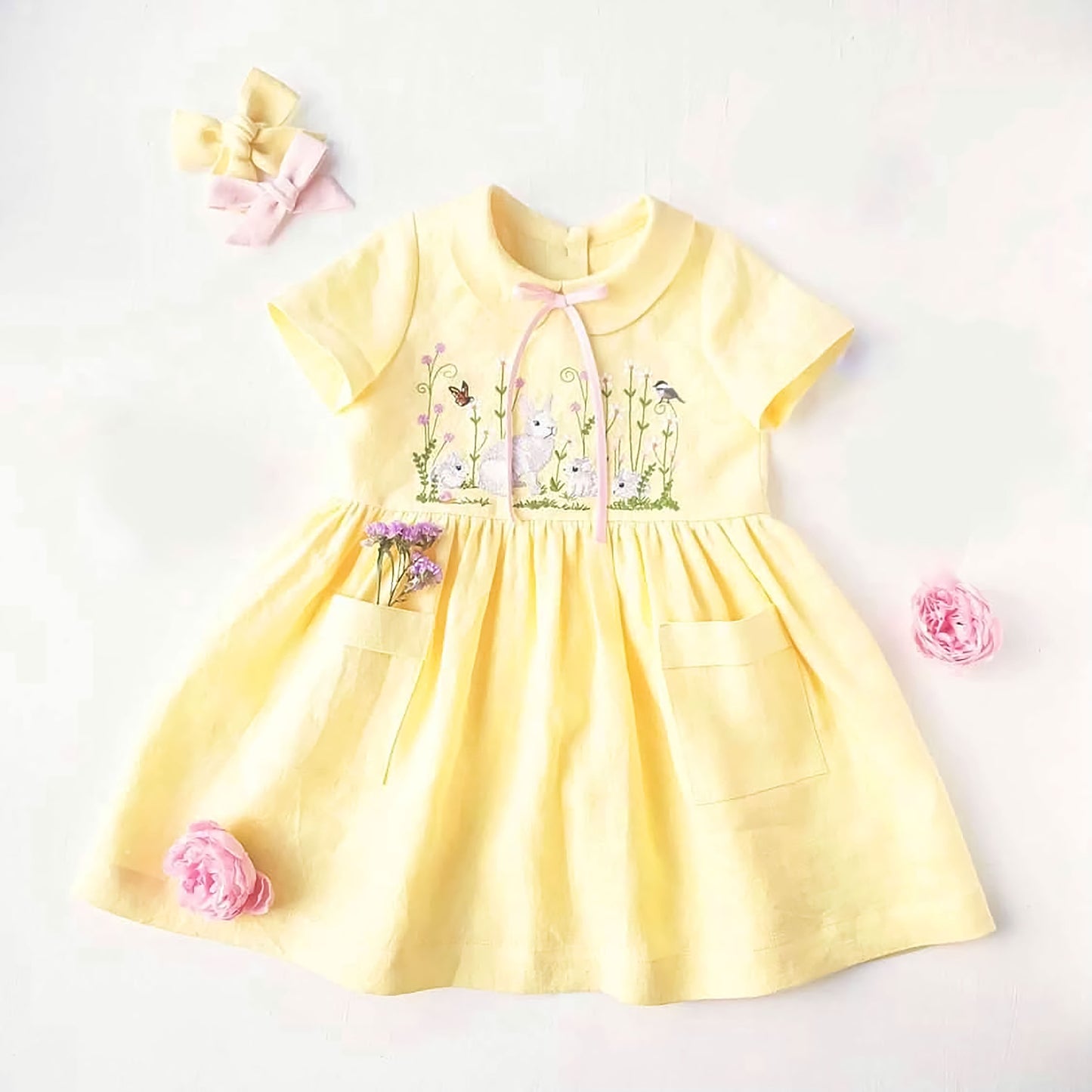 Lemon Bunnies in my garden dress