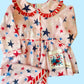 Peach starry pjs
