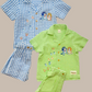 GREEN gingham set with Bluey