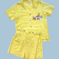 Yellow mickey & frnds gingham set