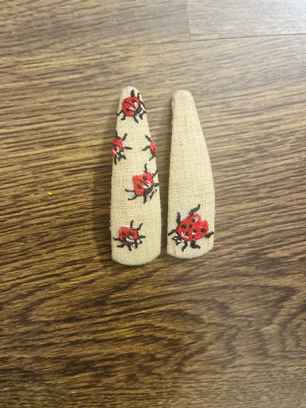 Hand embroidered hair clips for girls