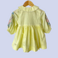 Lemon floral sleeves dress