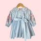 Blue bloom sleeves Dress