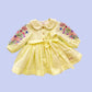 Lemon floral sleeves dress