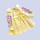 Lemon floral sleeves dress