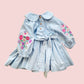 Blue bloom sleeves Dress