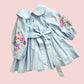 Blue bloom sleeves Dress