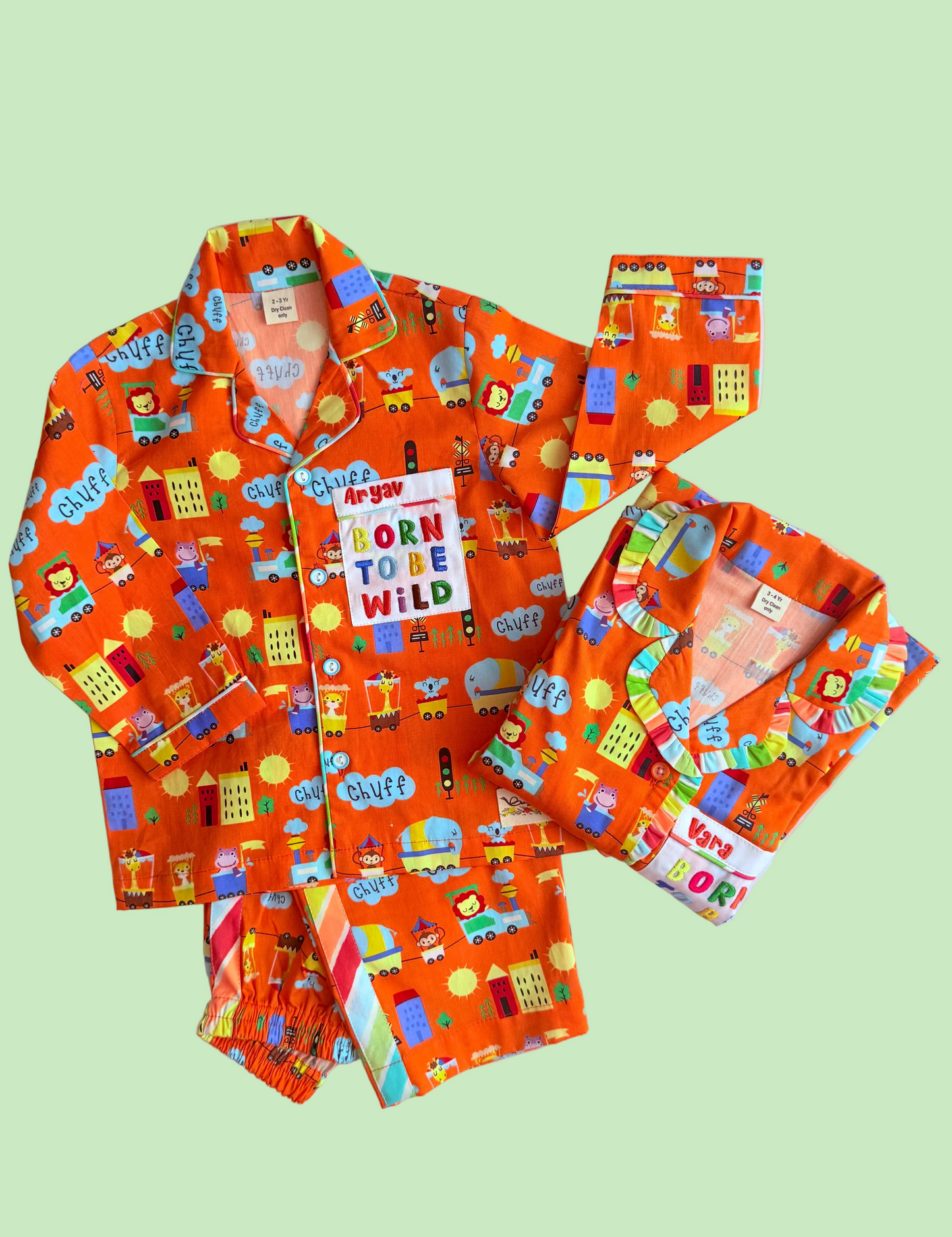 Orange jungle pjs