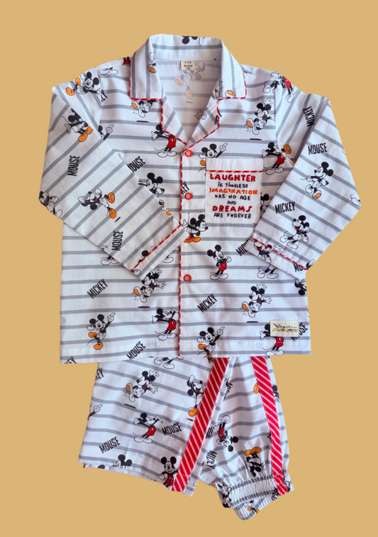 Striped mickey pjs