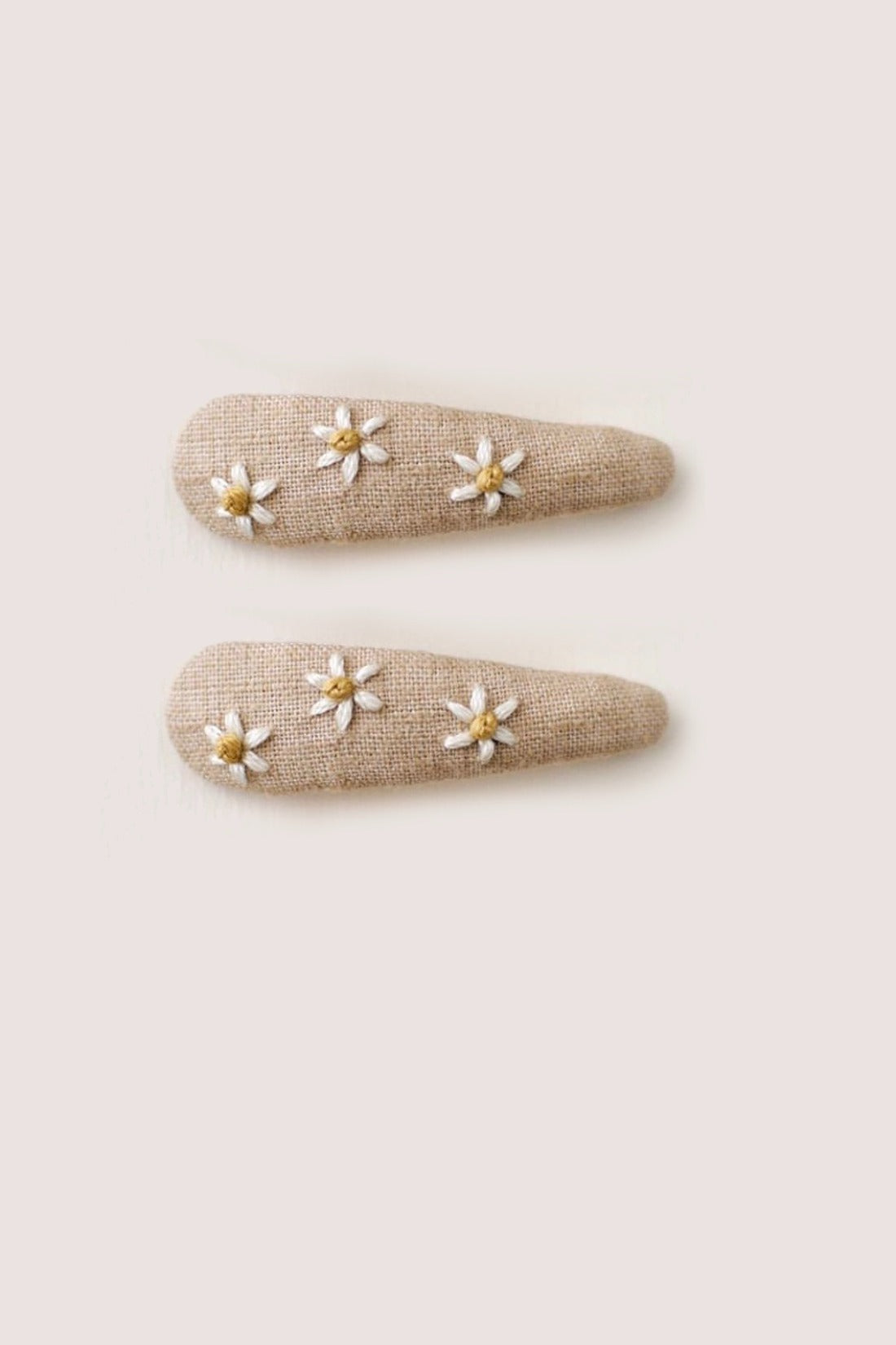 Hand embroidered hair clips for girls