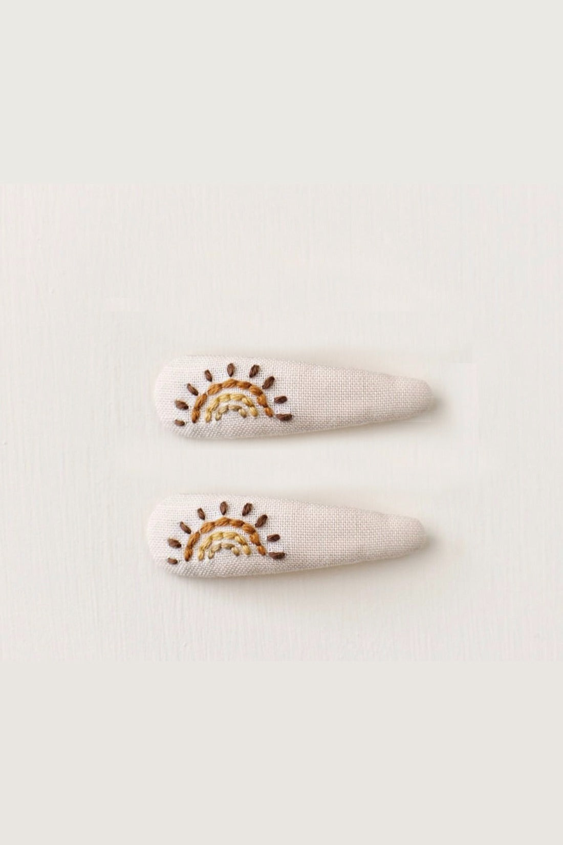 Hand embroidered hair clips for girls