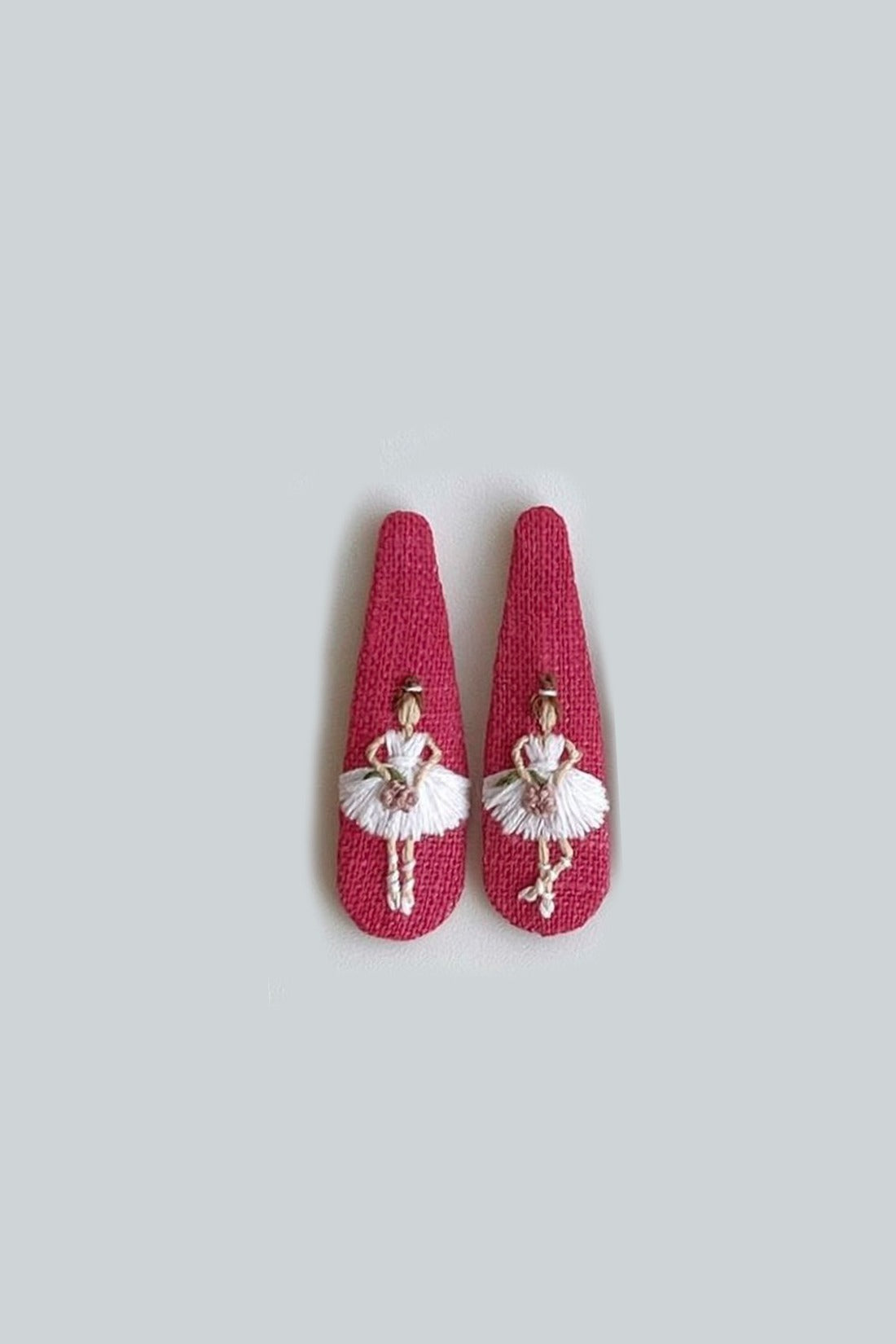 Hand embroidered hair clips for girls